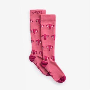 FIGS Hot Pink Ovary-Chiever Compression Socks (S)